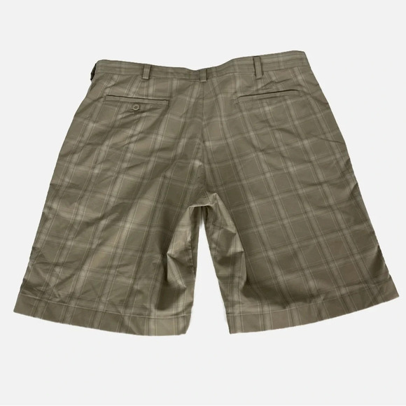 Nike Men’s Golf Shorts Nike FitDry Size 38 Plaid Tan - Picture 2 of 9